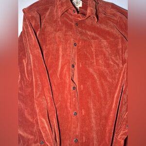 Rust Orange Button-Up Shirt